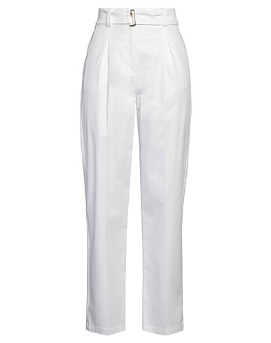 KARTIKA Casual trouser White 97% Cotton, 3% Elastane