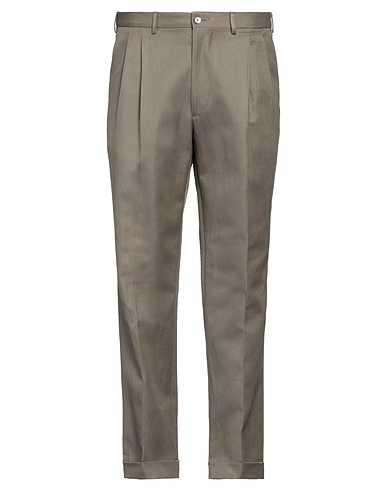 SANTANIELLO Casual trouser Military green 68% Cotton, 32% Linen