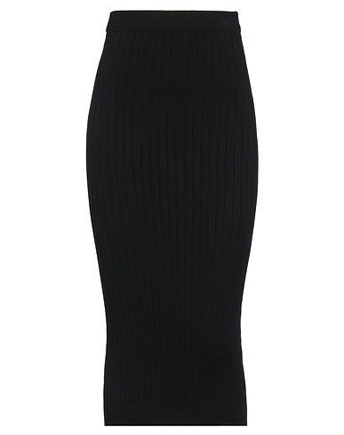 VICOLO Midi skirt Black 70% Viscose, 30% Polyester