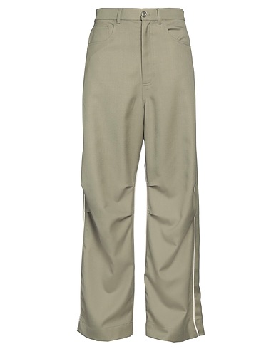 1989 STUDIO Casual trouser Military green 55% Polyester, 45% Virgin Wool