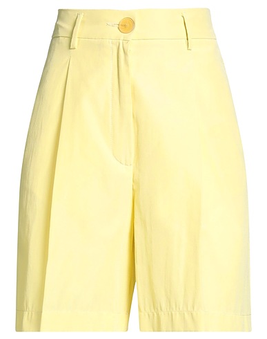 FORTE_FORTE Shorts & Bermuda Yellow 52% Polyester, 48% Cotton