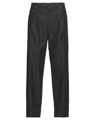DANIELE ALESSANDRINI HOMME Denim trousers Black 100% Cotton