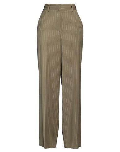 MSGM Pantalone Verde militare 99% Lana Vergine, 1% Poliestere