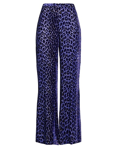 FORTE_FORTE Casual pants Dark purple 82% Viscose, 18% Silk
