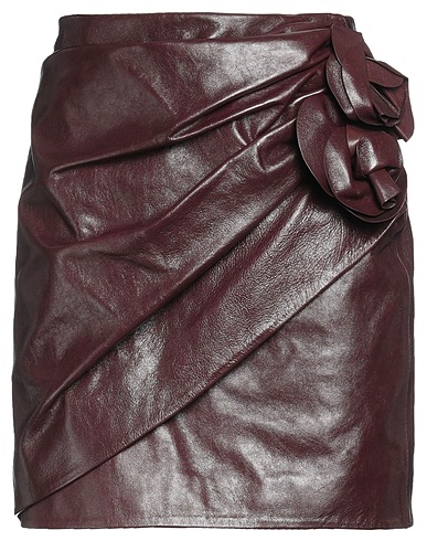 MAGDA BUTRYM Mini skirt Burgundy 100% Sheepskin