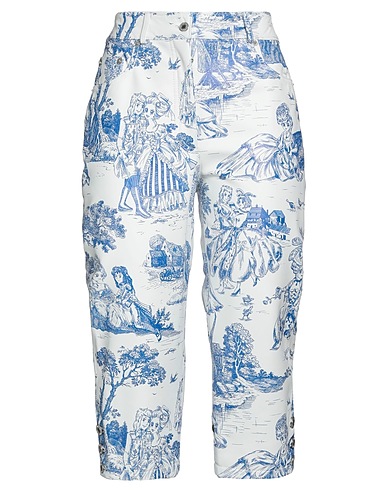 MOSCHINO Casual pants COUTURE White 100% Ovine leather