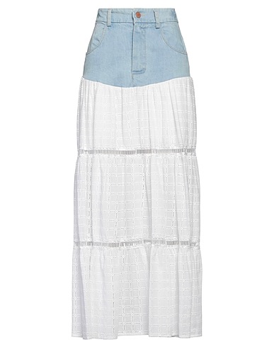 KAOS JEANS Maxi Skirts Blue 100% Cotton