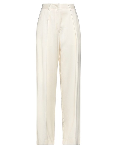 FORTE_FORTE Pantalone Avorio 76% Viscosa, 18% Cotone, 6% Lana