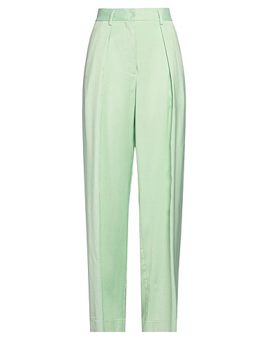 FORTE_FORTE Casual trouser Light green 76% Viscose, 18% Cotton, 6% Wool