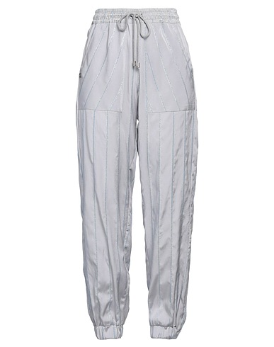 MANILA GRACE Casual trouser Light grey 71% Viscose, 26% Cotton, 3% Polyester