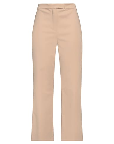 'S MAX MARA Casual trouser BEIGE 50% Polyamide, 45% Cotton, 5% Elastane