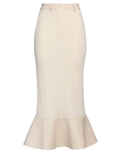 NANUSHKA Midi skirt Ivory 100% Cotton, Polyurethane