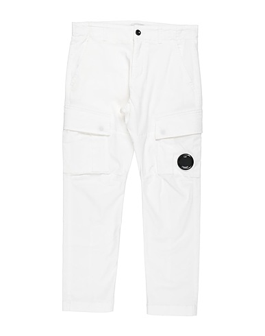 C.P. COMPANY UNDERSIXTEEN Casual pants White 97% Cotton, 3% Elastane