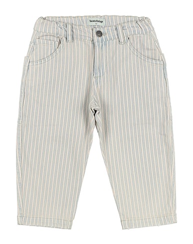 TOCOTO VINTAGE Denim trousers Beige 96% Cotton, 4% Elastane