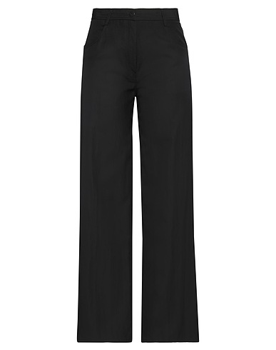 FORTE_FORTE Casual trouser Black 65% Viscose, 22% Cotton, 13% Polyamide