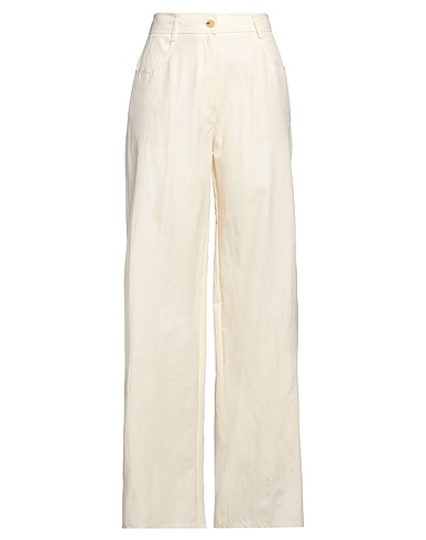 FORTE_FORTE Pantalon Ivoire 65% Viscose, 22% Coton, 13% Polyamide
