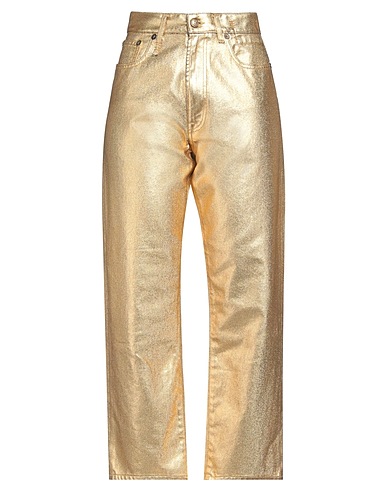 R13 Denim pants Gold 80% Cotton, 20% Recycled cotton, Cow leather
