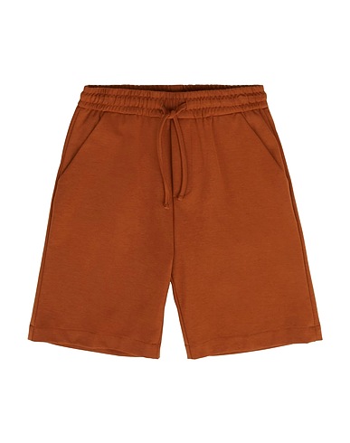 PAOLO PECORA Shorts & Bermuda Brown 52% Cotton, 40% Polyamide, 8% Elastane