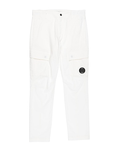 C.P. COMPANY UNDERSIXTEEN Casual trouser White 97% Cotton, 3% Elastane