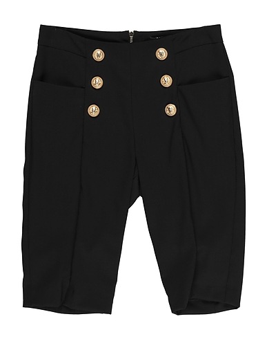 BALMAIN Shorts & Bermuda Nero 100% Lana Vergine