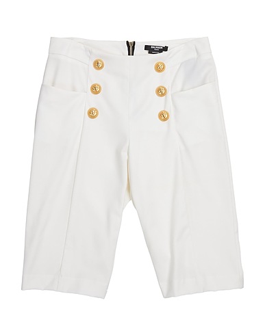 BALMAIN Shorts & Bermuda Ivory 100% Virgin Wool
