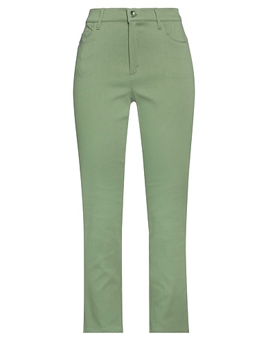 DIANA GALLESI Casual trouser Green 50% Cotton, 47% Viscose, 3% Elastane