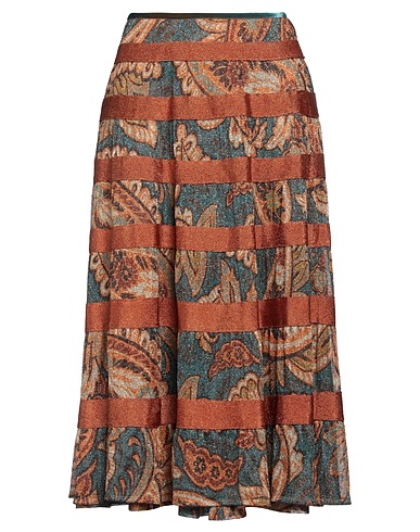 SIYU Midi skirt Bronze 55% Polyester, 45% Metallic fiber
