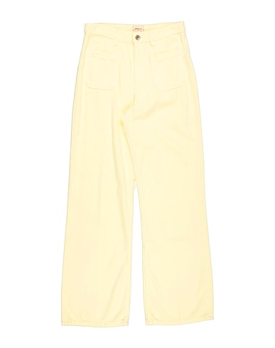BELLEROSE Denim pants Pastel yellow 100% Cotton