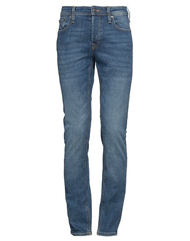 JACK & JONES Denim pants Blue 76% Cotton, 22% Polyester, 2% Elastane