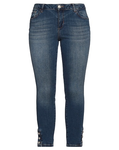 LIU •JO Denim trousers BLU 98% Cotton, 2% Elastane