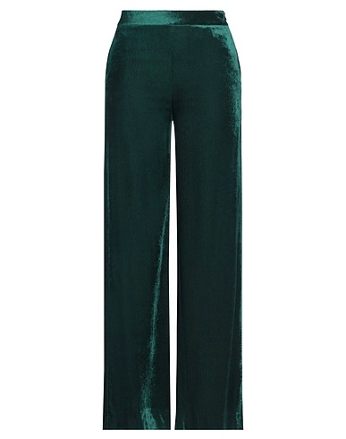 HANAMI D'OR Casual trouser Green 99% Viscose, 1% Elastane