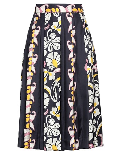 TORY BURCH Midi skirt Midnight blue 100% Silk