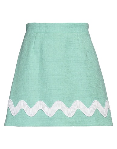 PATOU Mini skirt Light green 97% Cotton, 2% Polyamide, 1% Elastane