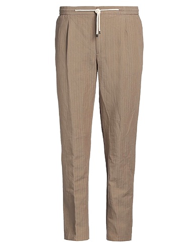 GIAMPAOLO Casual trouser Beige 55% Linen, 45% Cotton