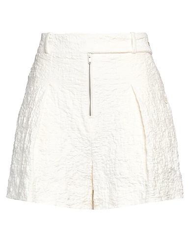 JIL SANDER Shorts & Bermuda Ivory 80% Cotton, 18% Polyamide, 2% Polyurethane