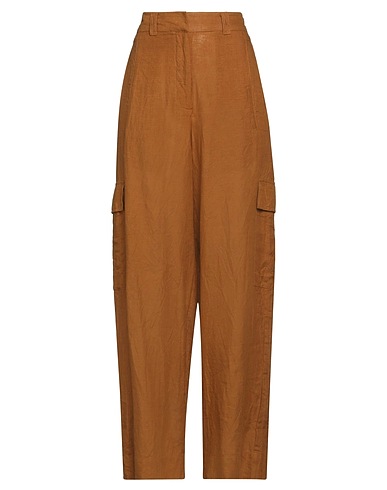 MES DEMOISELLES Casual pants Camel 100% Linen