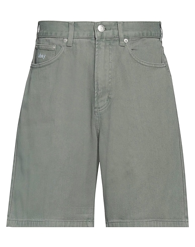 OBEY Denim shorts Sage green 100% Cotton