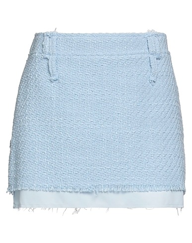 JIJIL Mini skirt Sky blue 70% Cotton, 25% Polyester, 5% Other Fibres