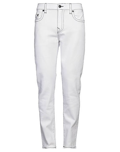TRUE RELIGION Denim pants White 99% Cotton, 1% Elastane