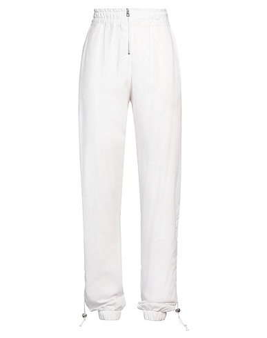LA HAINE INSIDE US Pantalone Bianco 65% Viscosa, 35% Lino