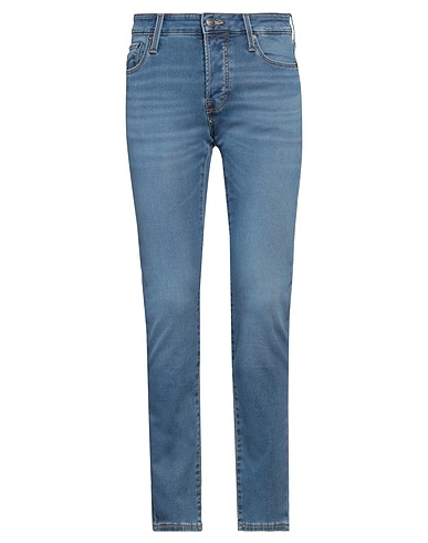 JACK & JONES Denim trousers Blue 69% Cotton, 27% Polyester, 3% Viscose, 1% Elastane