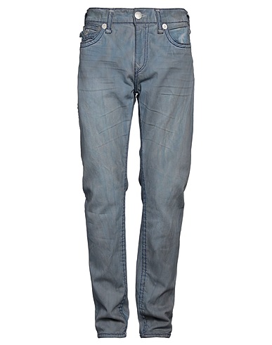 TRUE RELIGION Denim trousers Pastel blue 99% Cotton, 1% Elastane