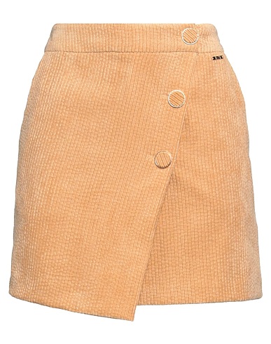 IVI COLLECTION Mini skirt Camel 86% Polyester, 14% Elastane
