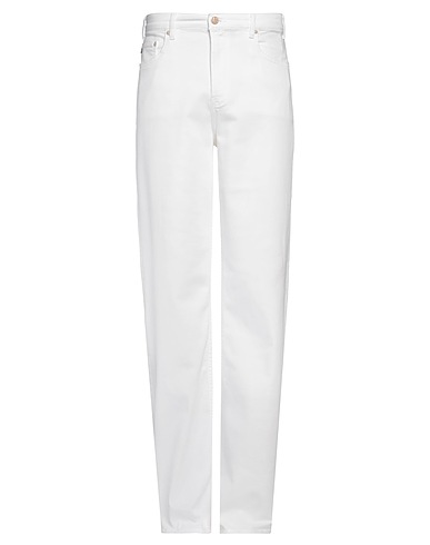 AG JEANS Denim trousers White 70% Cotton, 14% Lyocell, 14% Polyester, 2% Elastane