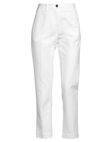 NINE IN THE MORNING Casual pants White 96% Cotton, 4% Elastane