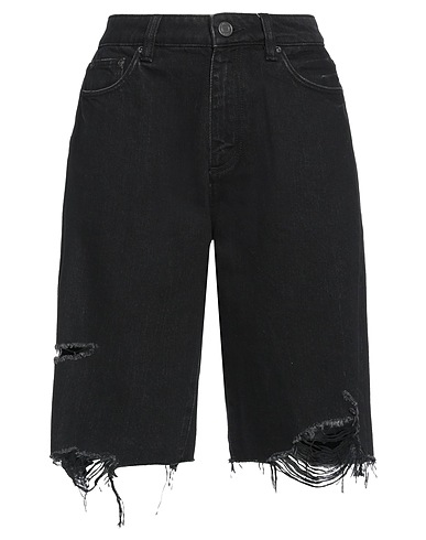PURPLE Denim shorts Black 100% Cotton