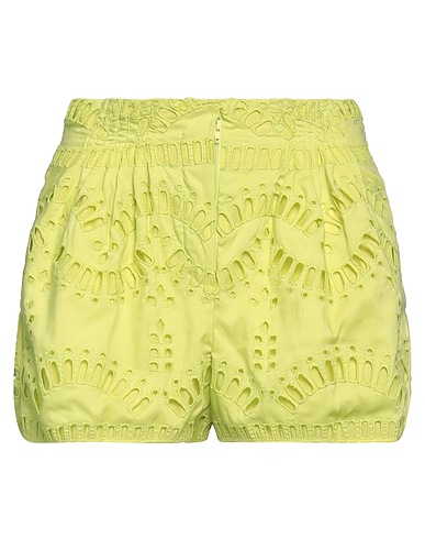 CHARO RUIZ IBIZA Shorts & Bermuda Lime green 70% Cotton, 30% Polyester