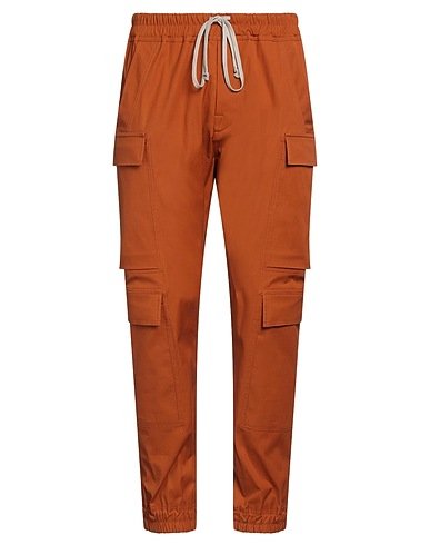 RICK OWENS Casual pants Brown 97% Cotton, 3% Elastane