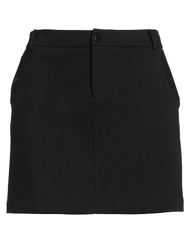 IVI COLLECTION Mini skirt Black 61% Cotton, 36% Tencel™, 3% Elastane