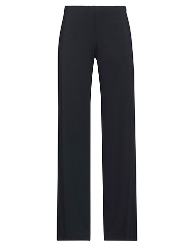 RAFFAELA D'ANGELO Casual pants Black 86% Polyamide, 14% Elastane